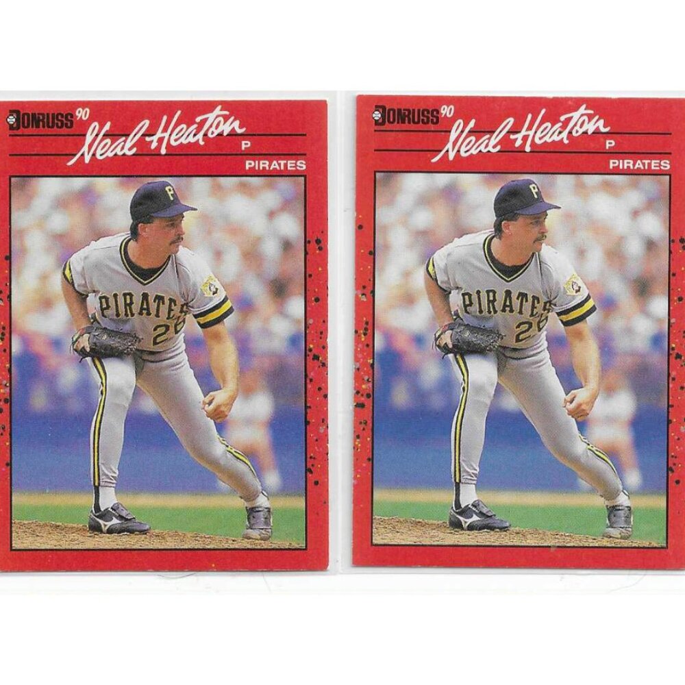 1990 Neil Heaton Donruss Multi-Error / No INC. Dot / Wrong Birthplace Variation